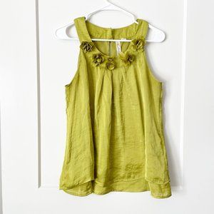 Women's Adiva Green Sleeveless Blouse size L